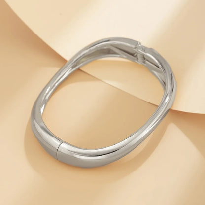 Vintage Punk Geometric Cuff Bangles – Gold & Silver Metal Bracelets for Women & Men