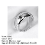 Bague tendance en acier inoxydable 316L – Alliance durable et résistante à la lumière pour femme