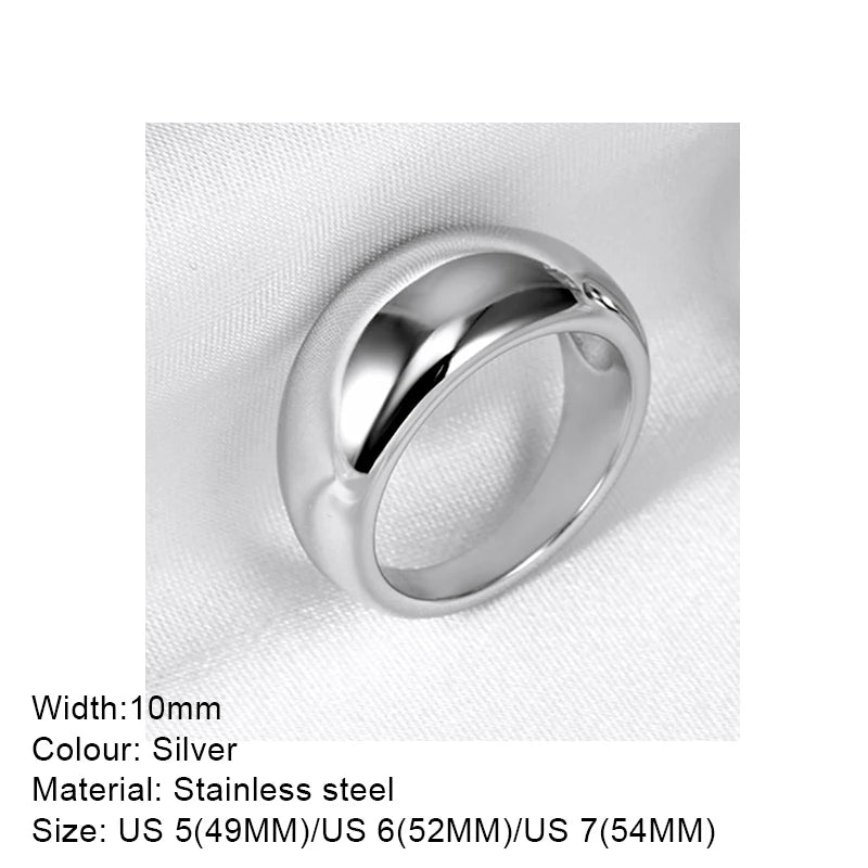 Bague tendance en acier inoxydable 316L – Alliance durable et résistante à la lumière pour femme