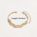 Elariah Rose Gold Plated Twisted Necklace & Bracelet Jewelry Set with Crystal Glass Accents – Elegant Party Gift for Women
