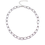 Collier à chaîne épaisse en acier inoxydable – Bijou ras-du-cou punk unisexe pour femmes et hommes