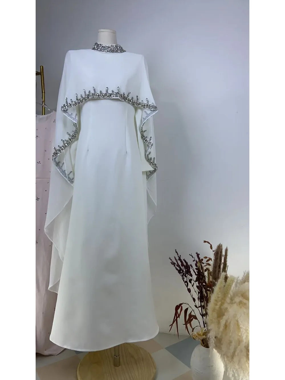 Elariah Embroidered Modest Abaya Dress for Women – Elegant Long Sleeve Kaftan Maxi Dress for Eid, Ramadan & Special Occasions