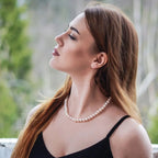 Collier ras du cou classique en perles d'imitation pour femme – Élégant collier de perles pour mariée et mariage