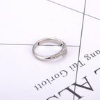 Bague JeeMango en acier inoxydable à double cercle pour femme – Plaqué or 18 carats, étanche, bijou tendance
