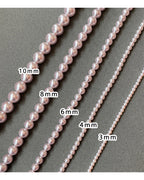 Collier de perles de culture rose et violettes – Élégant collier ras-de-cou plaqué or pour femme