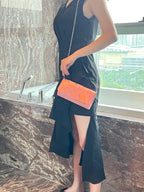 Women's Envelope Evening Clutch Bag - Hard Shell Party Handbag with Criss-Cross Design | Elariah