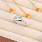 Bague JeeMango en acier inoxydable à double cercle pour femme – Plaqué or 18 carats, étanche, bijou tendance