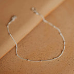 Minimalist Stainless Steel Bead Anklet for Women – Adjustable Gold, Silver & Rose Gold Chain Anklet Bracelet