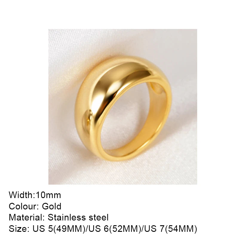 316L Stainless Steel Fashion Ring – Durable, Non-Fading Band for Women