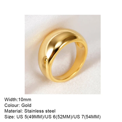 316L Stainless Steel Fashion Ring – Durable, Non-Fading Band for Women