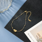 Gold Stainless Steel Cuban Curb Chain Anklet for Women – Adjustable Trendy Beach Anklet Bracelet