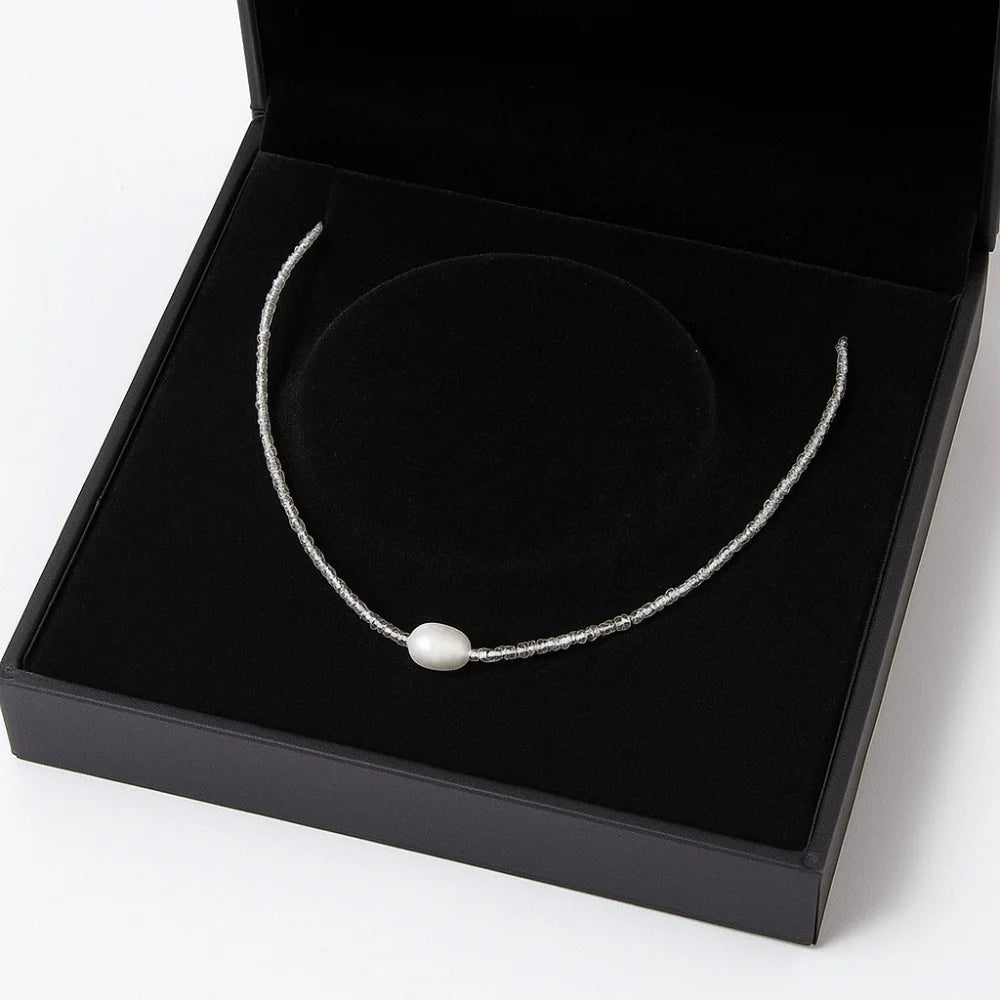Collier de perles d'eau douce artistique et rétro – Pendentif bohème fait main