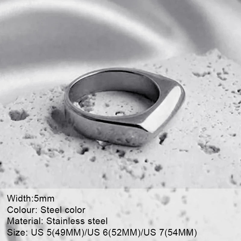 316L Stainless Steel Fashion Ring – Durable, Non-Fading Band for Women