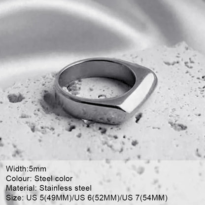 316L Stainless Steel Fashion Ring – Durable, Non-Fading Band for Women