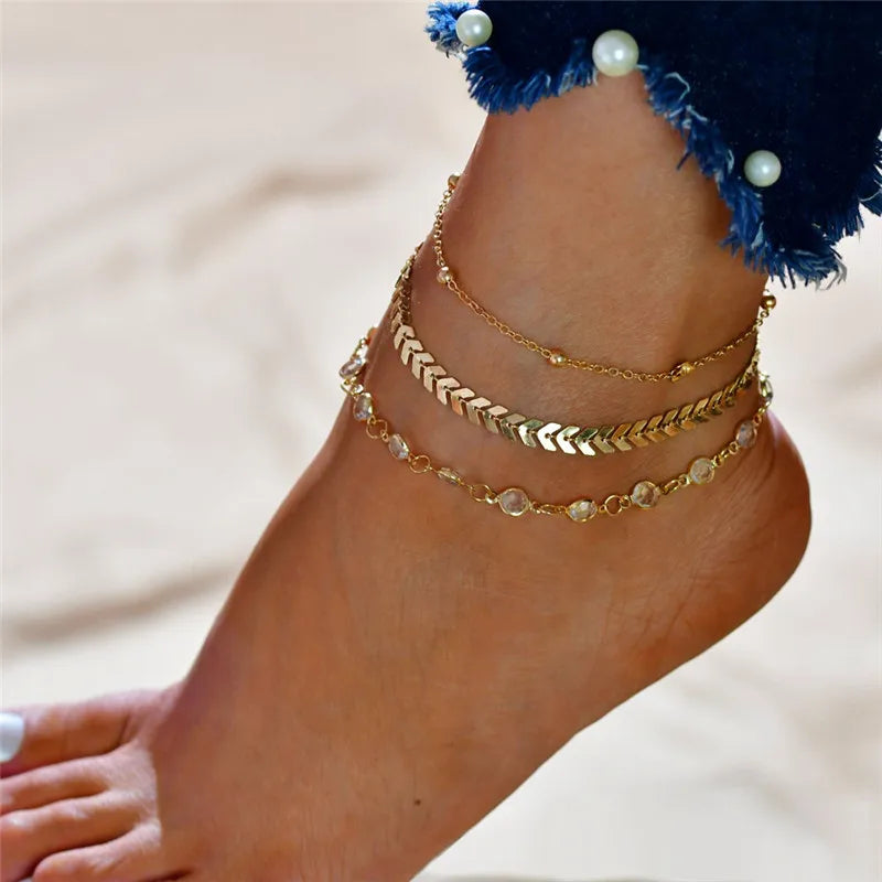 Élégant bracelet de cheville bohème avec perles et breloque coquillage – parfait pour la plage, les mariages et le style de tous les jours.