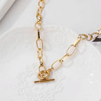 Collier à chaîne épaisse en acier inoxydable – Bijou ras-du-cou punk unisexe pour femmes et hommes