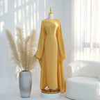 Elariah Shimmering Eid Kaftan Abaya – Extra Loose Fit Butterfly Sleeve Maxi Dress for Ramadan, Evening & Party Wear