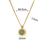 Collar geométrico con colgante de girasol: cadena de acero inoxidable para clavícula para mujer