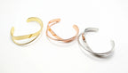 Pulsera Mobius de acero inoxidable chapada en oro: brazalete ajustable de lujo para mujer