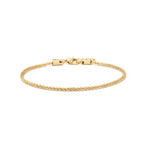 Bracelet de cheville ajustable en acier inoxydable plaqué or pour femme – Bracelet de cheville classique étanche à chaîne 20+3 cm | ELARIAH