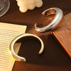 Irregular Geometric Cuff Bangle Bracelet for Women – Bold Statement Fashion Bracelet, Trendy Open Cuff Jewelry