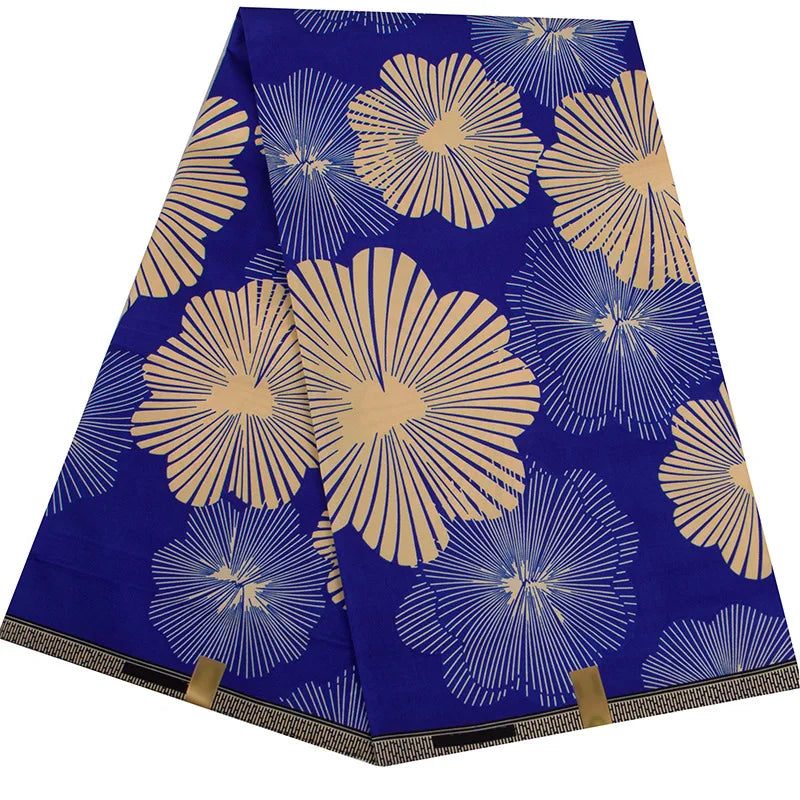 Elariah Ankara Wax Print Fabric – 6 Yards African Batik Polyester Material for Dresses, Sewing & Occasion Wear