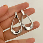 Pendientes geométricos de estilo francés: joyas modernas y llamativas para mujer
