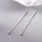 Boucles d'oreilles pendantes élégantes à longues pampilles et perles – Bijoux tendance en métal pour femmes
