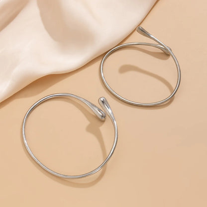 Vintage Water Drop Geometric Upper Arm Bracelet – Adjustable Cuff Bangle for Women