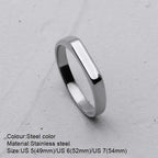 Bague tendance en acier inoxydable 316L – Alliance durable et résistante à la lumière pour femme