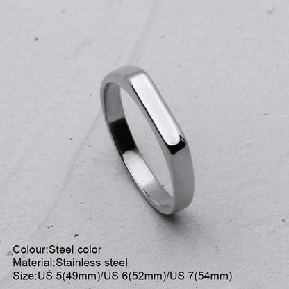 316L Stainless Steel Fashion Ring – Durable, Non-Fading Band for Women