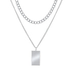 Collier à chaîne épaisse en acier inoxydable – Bijou ras-du-cou punk unisexe pour femmes et hommes
