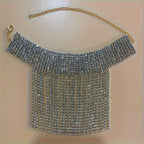 Bracelet de cheville à pampilles et strass pour femme – Bracelet de cheville à chaîne en cristal étincelant, bijou de pied élégant pour les fêtes et les mariages