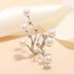 Anillo geométrico vintage de doble capa con perla blanca: un anillo llamativo y robusto para mujer.