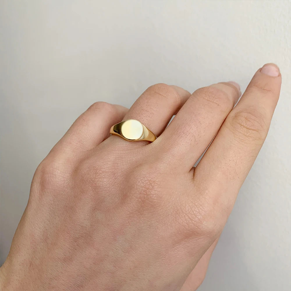 Bague tendance en acier inoxydable 316L – Alliance durable et résistante à la lumière pour femme