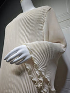 Elegant Pleated Kaftan Abaya Dress for Women – Flare Sleeve Jalabiya | Modest Eid & Occasion Wear