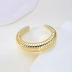 Irregular Geometric Cuff Bangle Bracelet for Women – Bold Statement Fashion Bracelet, Trendy Open Cuff Jewelry