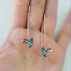 Boucles d'oreilles pendantes élégantes à longues pampilles et perles – Bijoux tendance en métal pour femmes