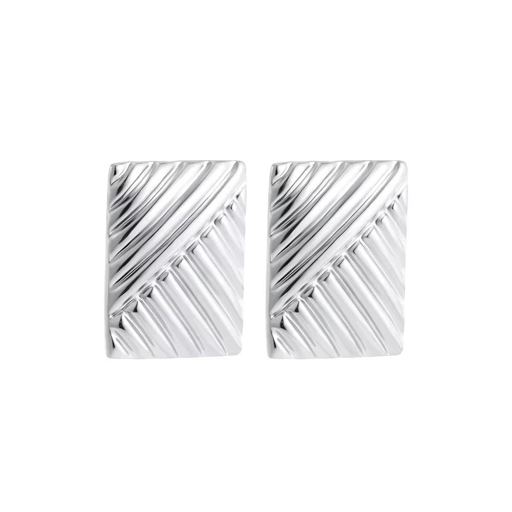 Boucles d'oreilles pendantes à nœuds multicouches en acier inoxydable plaqué or 18 carats pour femmes – Boucles d'oreilles rondes texturées et tendance