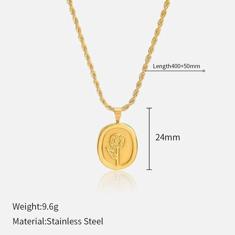 Collier vintage français étoile et lune – Chaîne pendentif céleste en acier inoxydable 316L (unisexe, doré) | ELARIAH
