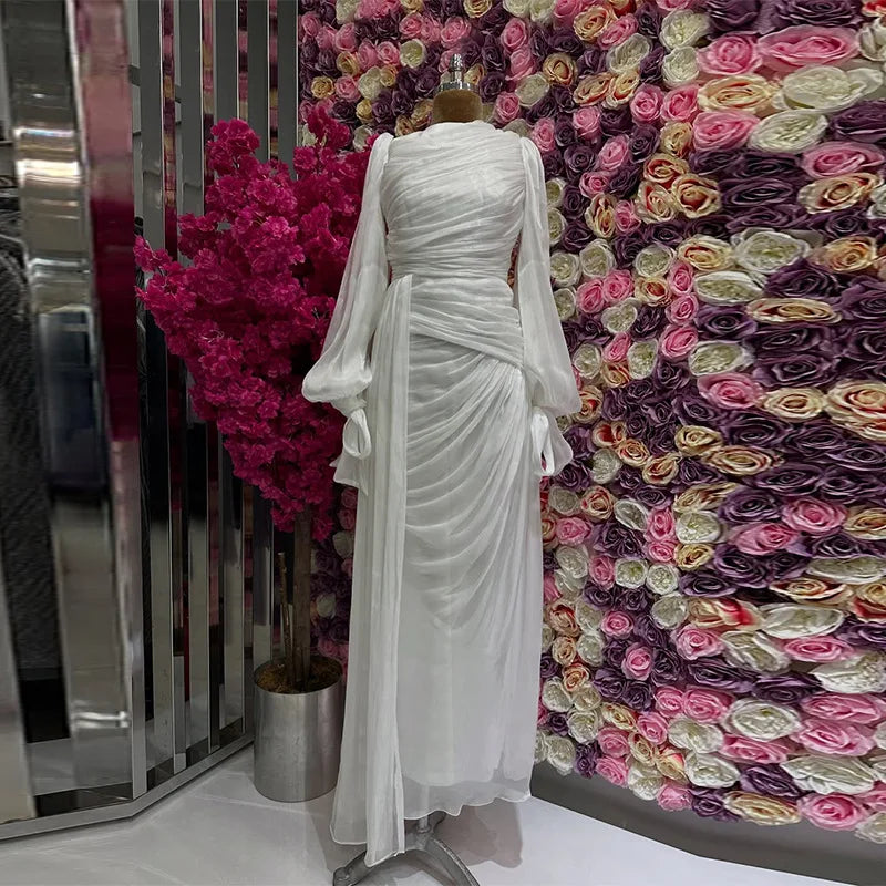 Robe maxi caftan soyeuse et modeste Elariah pour femmes – Abaya musulmane à manches longues, Jalabiya, tenue décontractée et de soirée