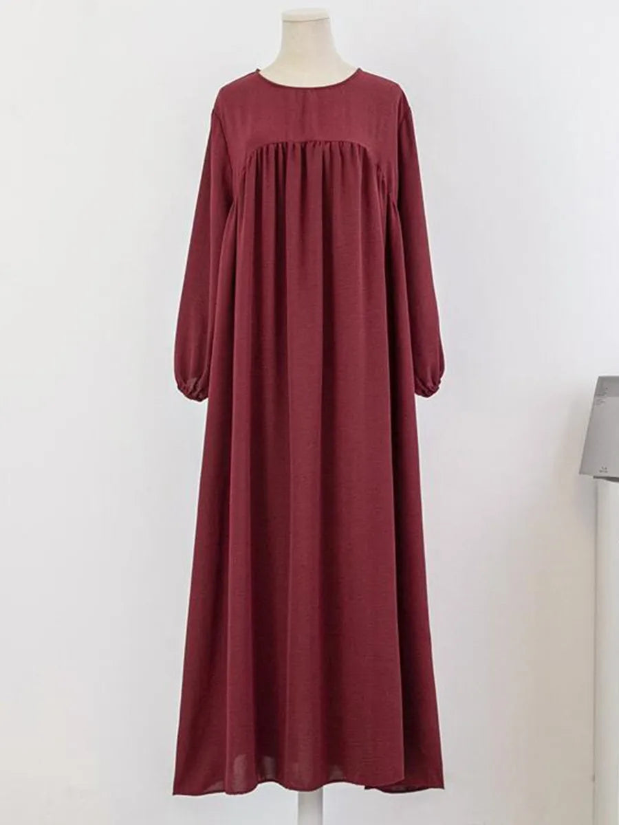 Elariah Luxury Modest Abaya Dress – Solid Color Dubai Kaftan Robe for Women | Elegant Islamic Ramadan & Occasion Wear