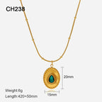 Collier vintage français étoile et lune – Chaîne pendentif céleste en acier inoxydable 316L (unisexe, doré) | ELARIAH