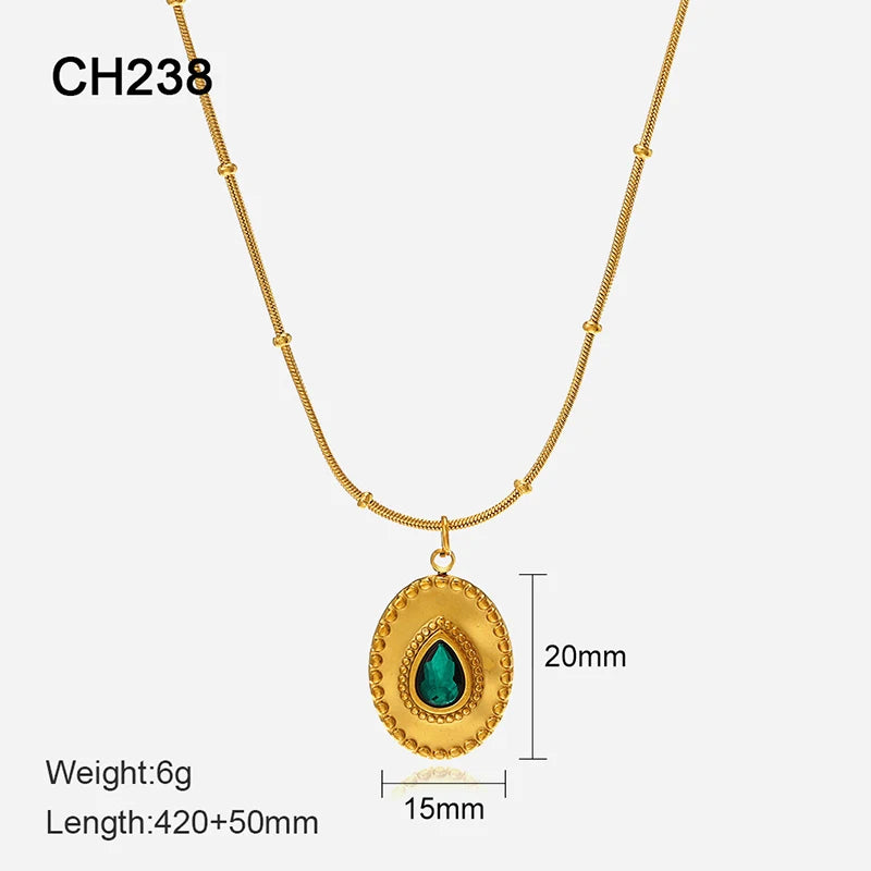 Collier vintage français étoile et lune – Chaîne pendentif céleste en acier inoxydable 316L (unisexe, doré) | ELARIAH