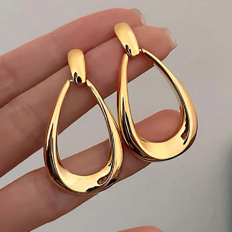 Boucles d'oreilles pendantes géométriques de style français – Bijoux tendance pour femmes