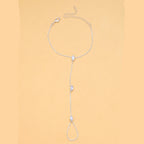 Bracelet losange en cristal de Bohème avec chaînette – Bijou de soirée élégant pour femme