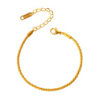 Gold Stainless Steel Cuban Curb Chain Anklet for Women – Adjustable Trendy Beach Anklet Bracelet