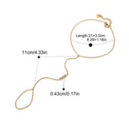 Bracelet de cheville classique en acier inoxydable et zircon cubique pour femme – Bracelet de cheville élégant à chaîne géométrique en cristal, bijou minimaliste d'été