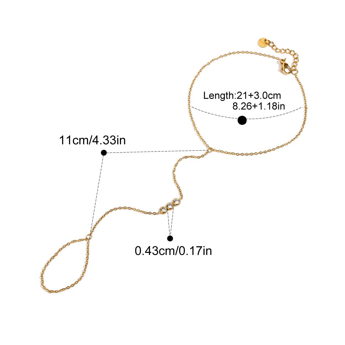 Bracelet de cheville classique en acier inoxydable et zircon cubique pour femme – Bracelet de cheville élégant à chaîne géométrique en cristal, bijou minimaliste d'été