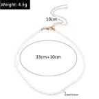 Collier ras du cou classique en perles d'imitation pour femme – Élégant collier de perles pour mariée et mariage